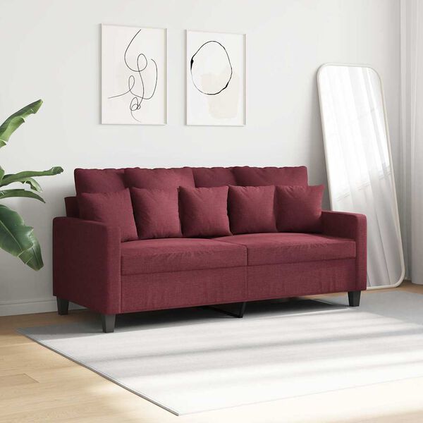 vidaXL 2-personers sofa 140 cm stof vinr&oslash;d