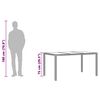 vidaXL havebord med glastop 150x90x75 cm polyrattan sort