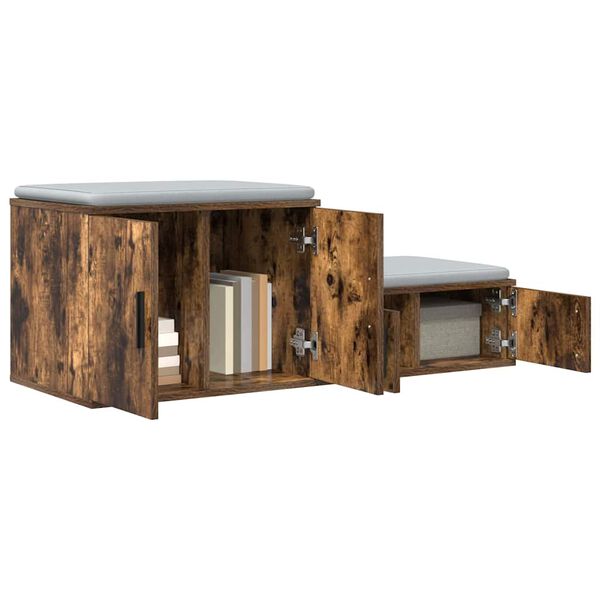 vidaXL Opbevaringsskab 2 pcs R&oslash;get eg 108 x 41 x 40 cm Konstrueret tr&aelig;