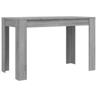 vidaXL spisebord 120x60x76 cm konstrueret træ grå sonoma-eg