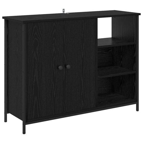 vidaXL Sideboard Sort eg 100 x 33 x 75 cm Konstrueret tr&aelig;