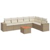 vidaXL sofas&aelig;t til haven 8 dele med hynder polyrattan beige
