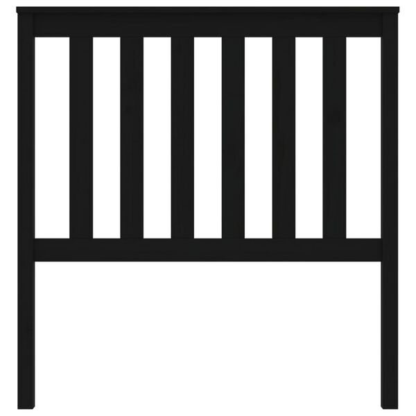 vidaXL sengegærde 96x6x101 cm massivt fyrretræ sort