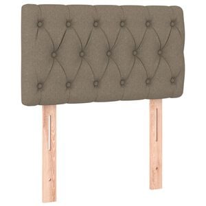 vidaXL sengegavl 80x7x78/88 cm stof gr&aring;brun