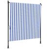 vidaXL udend&oslash;rs rullegardin 150x270 cm stof og st&aring;l bl&aring; og hvid