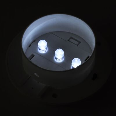 vidaXL soldrevne hegnslamper LED 12 stk. hvid