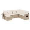 vidaXL sofas&aelig;t til haven 7 dele med hynder polyrattan beige