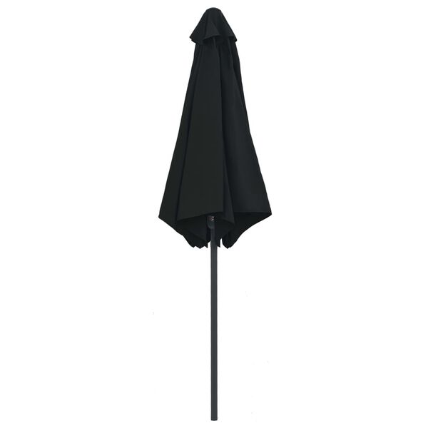 vidaXL haveparasol med aluminiumstang 270x246 cm sort