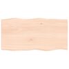 vidaXL bordplade 80x40x2 cm naturlig kant ubehandlet massivt egetræ