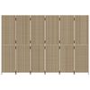 vidaXL rumdeler 6 paneler polyrattan beige