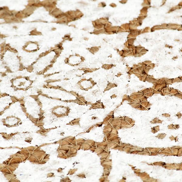 vidaXL dækkeservietter 6 stk. rund 38 cm jute hvid