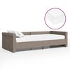 vidaXL daybed med madras og USB 90x200 cm stof gr&aring;brun