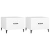 vidaXL sofabord med metalben 2 stk. 50x50x40 cm hvid