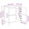 vidaXL Sideboards 3 pcs Sort eg 60 x 35 x 70 cm Konstrueret tr&aelig;