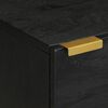 vidaXL sengebord 40x33x46 cm massivt mangotræ sort