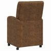 vidaXL Spisebordsstole med hjul med hjul 2 pcs Brun 57 x 67 x 95 cm