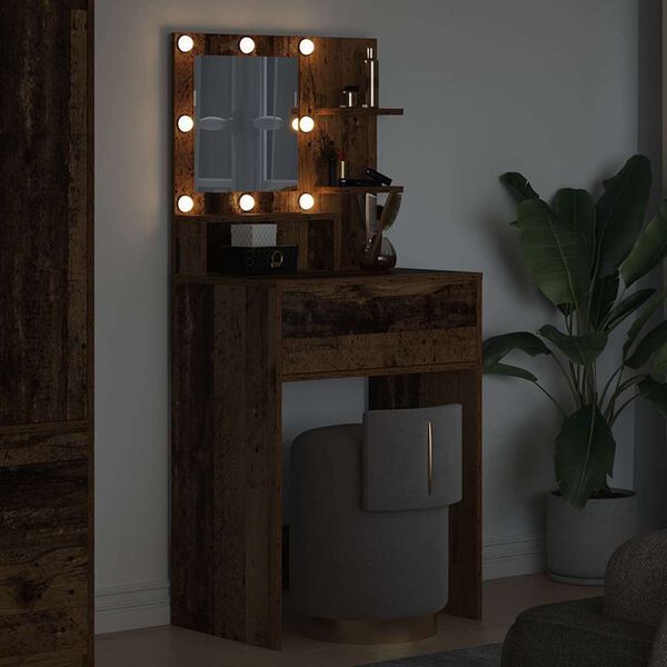 vidaXL Sovev&aelig;relsessminkeborde Gammelt tr&aelig; 80 x 39,6 x 135 cm