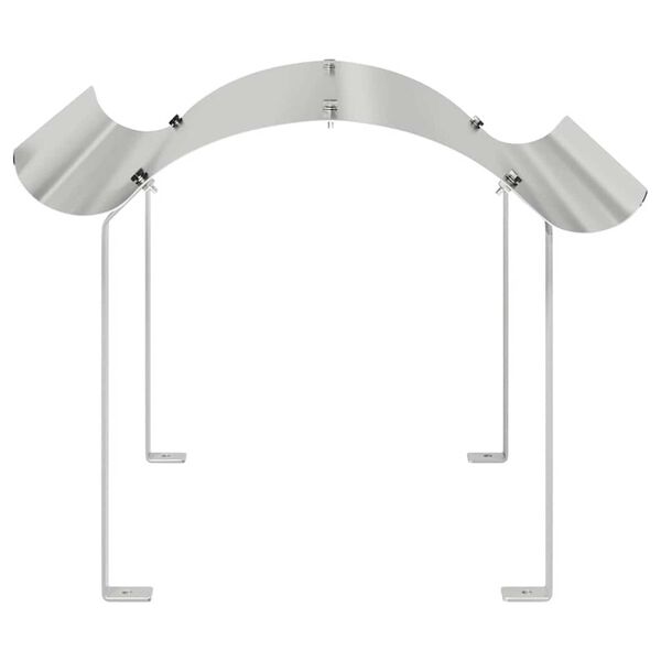 vidaXL Skorsten h&aelig;tte S&oslash;lv 59,5 x 50 x 36,5 cm Rustfrit st&aring;l