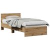 vidaXL Sengestel med hovedg&aelig;rde Artisan-eg 75 x 190 cm Konstrueret tr&aelig;