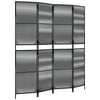 vidaXL rumdeler 4 paneler polyrattan sort