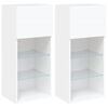 vidaXL tv-borde med LED-lys 2 stk. 40,5x30x90 cm hvid