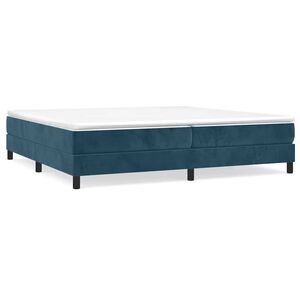 vidaXL Boxspring sengeramme M&oslash;rkebl&aring; 200x200 cm Fl&oslash;jl
