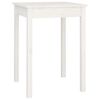 vidaXL spisebord 55x55x75 cm massivt fyrretr&aelig; hvid
