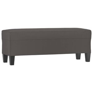 vidaXL b&aelig;nk 100x35x41 cm kunstl&aelig;der gr&aring;