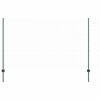 vidaXL Sekskantet hegn med stolpe 100 x 1,4 m PVC-belagt st&aring;l Gr&oslash;n