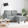vidaXL 2-personers sofa med chaiselong L-formet 125 cm stof lysegrå