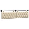 vidaXL H&aelig;ngende Hovedgavl V&aelig;gmonteret Creme 210 x 55 x 7 cm Stof