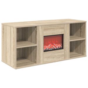 vidaXL Elektrisk pejs Sonoma-eg 100 x 37 x 45,5 cm Konstrueret tr&aelig;