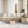 vidaXL Havesofa S&aelig;t 7 pcs Beige Poly rattan