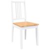 vidaXL spisebordsstole 2 stk. massivt gummitræ hvid