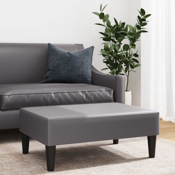 vidaXL fodskammel 77x55x31 cm kunstlæder grå