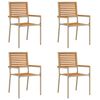 vidaXL Have stapelstole 4 stk. Brun og Beige