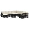 vidaXL Havesofa S&aelig;t 12 stk. Sort polyrattan