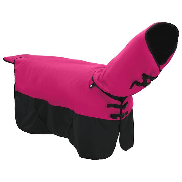 vidaXL Hestet&aelig;ppe Pink og Sort 145 cm Polyester