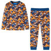vidaXL Pyjamas til b&oslash;rn str. 104 cognacfarvet