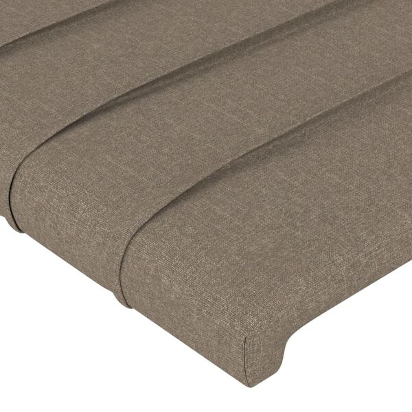 vidaXL sengegavl Taupe 90x5x118/128 cm Stof