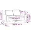 vidaXL 2-personers sofa 120 cm stof gr&aring;brun