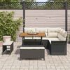 vidaXL Havesofa S&aelig;t 8 pcs Sort polyrattan