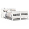 vidaXL sengeramme uden madras 140x190 cm massivt fyrretr&aelig; hvid