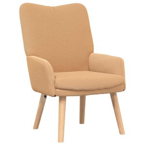 vidaXL l&aelig;nestol Beige 63 x 67 x 94 cm Polyester og krydsfiner