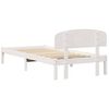 vidaXL Sengestel med hovedg&aelig;rde Hvid 90 x 200 cm Massiv fyrretr&aelig;