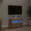 vidaXL tv-bord med LED-lys 60x35x40 cm konstrueret tr&aelig; kunsteg