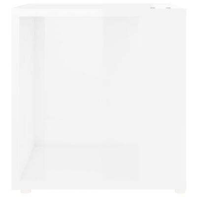 vidaXL sidebord 33x33x34,5 cm spånplade hvid højglans