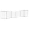 vidaXL gabionvæg med dæksler 300x30x100 cm galvaniseret stål