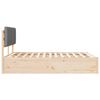 vidaXL Sengestel med Polstret Hovedgavl Lysegr&aring; 140 x 190 cm