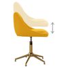 vidaXL drejelige spisebordsstole 2 stk. fl&oslash;jl sennepsgul